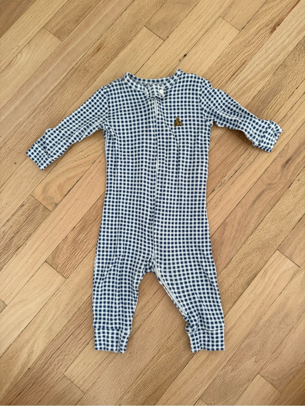 GAP Blue Gingham Zip Romper